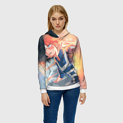 Толстовка-худи женская Моя геройская академия, цвет: 3D-белый — фото 2