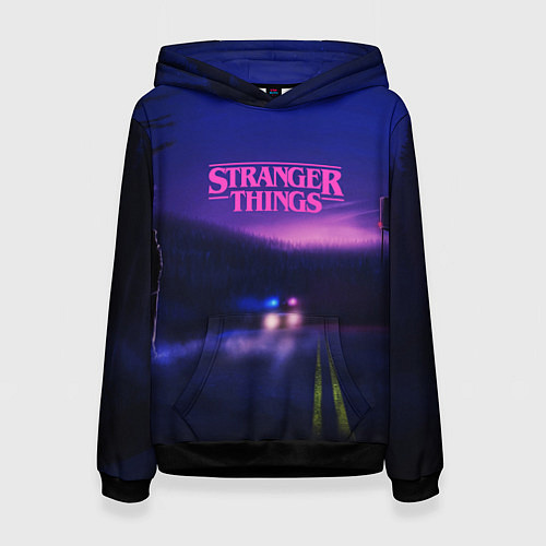 Женская толстовка Stranger Things: Neon Road / 3D-Черный – фото 1