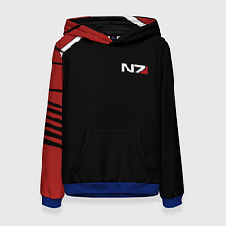 Толстовка-худи женская MASS EFFECT N7, цвет: 3D-синий