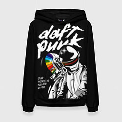 Толстовка-худи женская Daft Punk: Our work is never over, цвет: 3D-черный