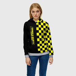 Толстовка-худи женская Testing ASAP Rocky: Yellow Grid, цвет: 3D-меланж — фото 2