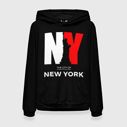 Толстовка-худи женская New York City, цвет: 3D-черный