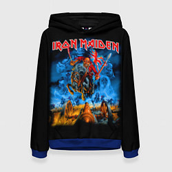Толстовка-худи женская Iron Maiden: Great Britain Warriors, цвет: 3D-синий