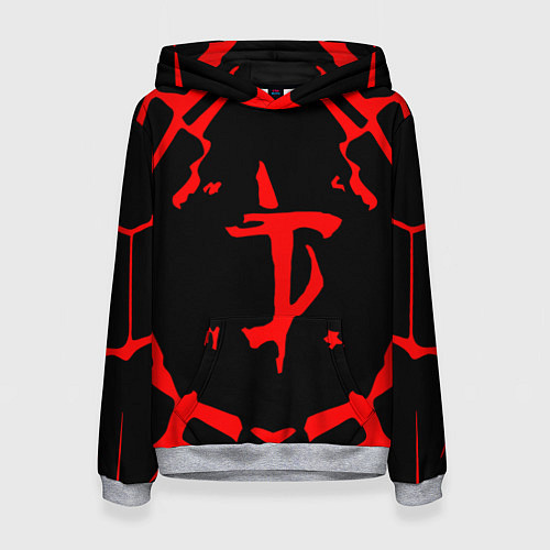 Женская толстовка DOOM: Red Slayer / 3D-Меланж – фото 1
