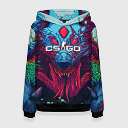 Толстовка-худи женская CS:GO Hyper Beast, цвет: 3D-черный