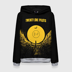 Толстовка-худи женская Twenty One Pilots: Yellow Moon, цвет: 3D-меланж