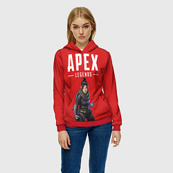 Толстовка-худи женская Apex Legends: Red Wraith, цвет: 3D-красный — фото 2