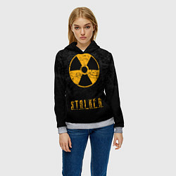 Толстовка-худи женская STALKER: Radioactive, цвет: 3D-меланж — фото 2