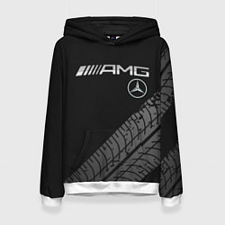 Толстовка-худи женская Mercedes AMG: Street Racing, цвет: 3D-белый