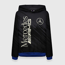 Толстовка-худи женская Mercedes AMG: Black Edition, цвет: 3D-синий