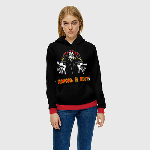 Женская толстовка КОРОЛЬ И ШУТ / 3D-Красный – фото 3