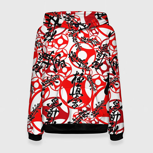 Женская толстовка Каратэ киокушинкай - эмблемы / 3D-Черный – фото 1