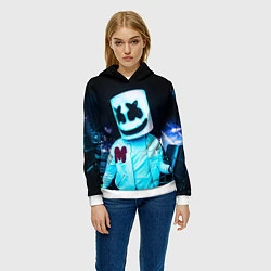 Толстовка-худи женская MARSHMELLO, цвет: 3D-белый — фото 2