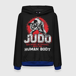 Толстовка-худи женская Judo: Human Body, цвет: 3D-синий