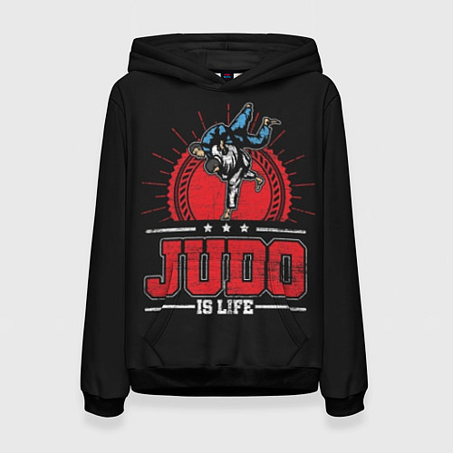 Женская толстовка Judo is life / 3D-Черный – фото 1