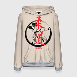 Толстовка-худи женская Judo, цвет: 3D-меланж