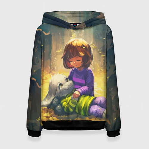 Женская толстовка Фриск и Азриэль / 3D-Черный – фото 1