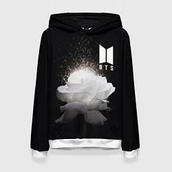 Толстовка-худи женская BTS Flower, цвет: 3D-белый