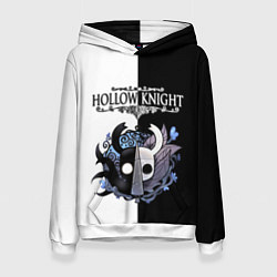 Толстовка-худи женская Hollow Knight Black & White, цвет: 3D-белый