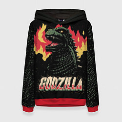 Женская толстовка Flame Godzilla
