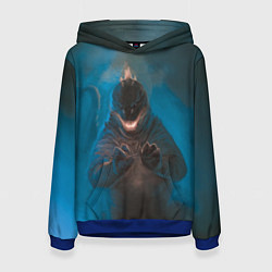 Толстовка-худи женская Blue Godzilla, цвет: 3D-синий