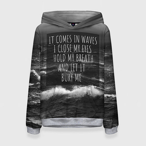 Женская толстовка Bring Me The Horizon - it comes in waves / 3D-Меланж – фото 1