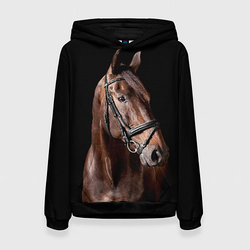 Женская толстовка Гнедой скакун / 3D-Черный – фото 1