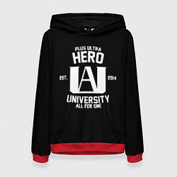 Толстовка-худи женская My Hero Academia белый лого, цвет: 3D-красный