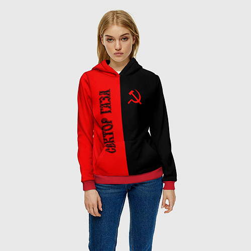 Женская толстовка Сектор Газа / 3D-Красный – фото 3