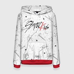Толстовка-худи женская STRAY KIDS АВТОГРАФЫ, цвет: 3D-красный