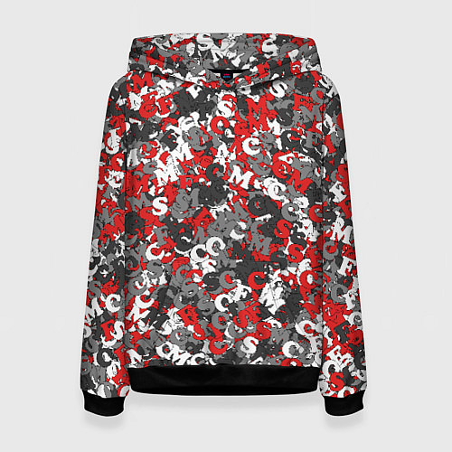 Женская толстовка Камуфляж с буквами F C S M / 3D-Черный – фото 1