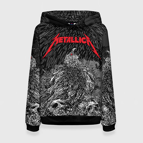 Женская толстовка Metallica птица на черепах / 3D-Черный – фото 1