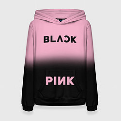 Толстовка-худи женская Blackpink - розово-черный, цвет: 3D-черный