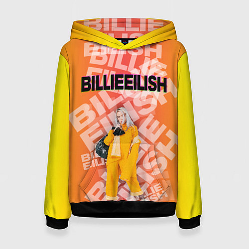 Женская толстовка Billie Eilish: Yellow Mood / 3D-Черный – фото 1