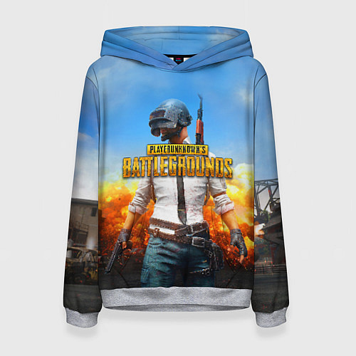 Женская толстовка PUBG / 3D-Меланж – фото 1