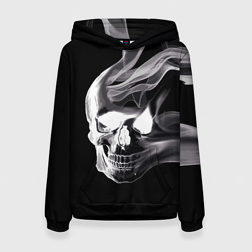 Женская толстовка Wind - smoky skull / 3D-Черный – фото 1