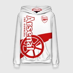 Толстовка-худи женская Arsenal, цвет: 3D-белый