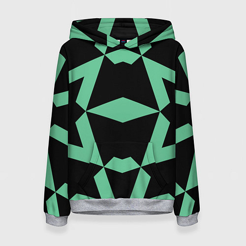 Женская толстовка Abstract zigzag pattern / 3D-Меланж – фото 1