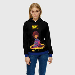 Толстовка-худи женская UNDERTALE FRISK, цвет: 3D-синий — фото 2