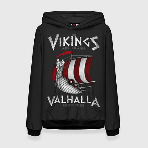 Женская толстовка Vikings Valhalla / 3D-Черный – фото 1