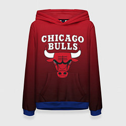 Толстовка-худи женская CHICAGO BULLS, цвет: 3D-синий