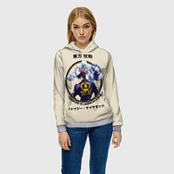 Толстовка-худи женская Приключения ДжоДжо, цвет: 3D-меланж — фото 2