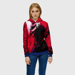 Толстовка-худи женская Токийский Гуль, цвет: 3D-синий — фото 2