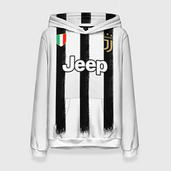 Толстовка-худи женская Juventus home 20-21, цвет: 3D-белый