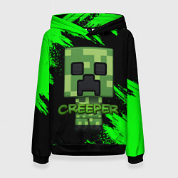 Толстовка-худи женская MINECRAFT CREEPER, цвет: 3D-черный