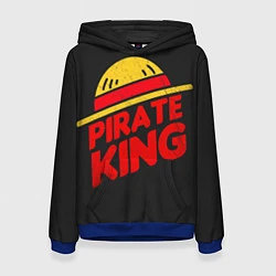 Толстовка-худи женская One Piece Pirate King, цвет: 3D-синий