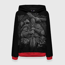 Толстовка-худи женская Викинг, цвет: 3D-красный