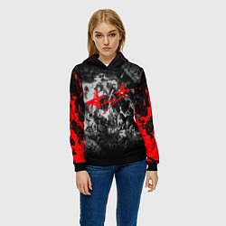 Толстовка-худи женская АлисА, цвет: 3D-черный — фото 2