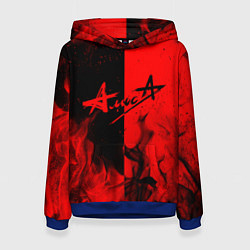 Толстовка-худи женская АлисА, цвет: 3D-синий