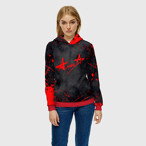 Женская толстовка АлисА / 3D-Красный – фото 3